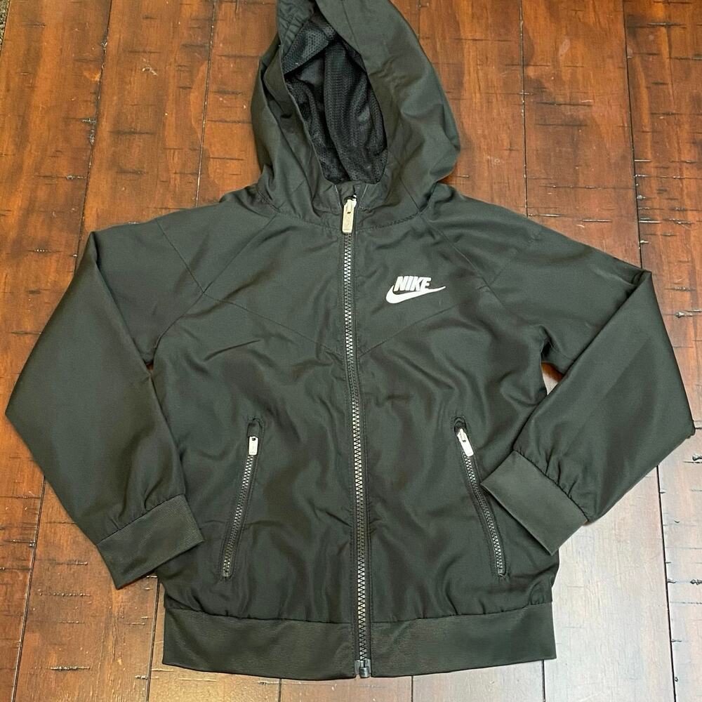 Classic Nike Windrunner Jacket Black Zip-up Toddler Size 4